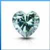 green moissanite 8*8mm heart cut moissanite synthetic diamond